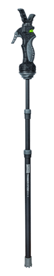 The Trigger Stick is a lightweight, height-adjustable gun rest and optical gear mount. Designed to function in a standing or kneeling stance.